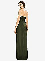 Alt View 2 Thumbnail - Olive Green Strapless Draped Chiffon Maxi Dress - Lila