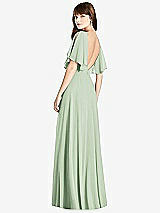 Front View Thumbnail - Celadon Split Sleeve Backless Maxi Dress - Lila