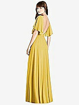 Front View Thumbnail - Marigold Split Sleeve Backless Maxi Dress - Lila