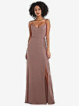 Front View Thumbnail - Sienna Tie-Back Cutout Maxi Dress with Front Slit