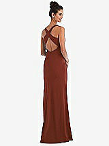 Front View Thumbnail - Auburn Moon Criss-Cross Cutout Back Maxi Dress with Front Slit