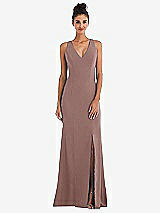 Rear View Thumbnail - Sienna Criss-Cross Cutout Back Maxi Dress with Front Slit