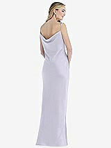 Rear View Thumbnail - Silver Dove Asymmetrical One-Shoulder Cowl Maxi Slip Dress
