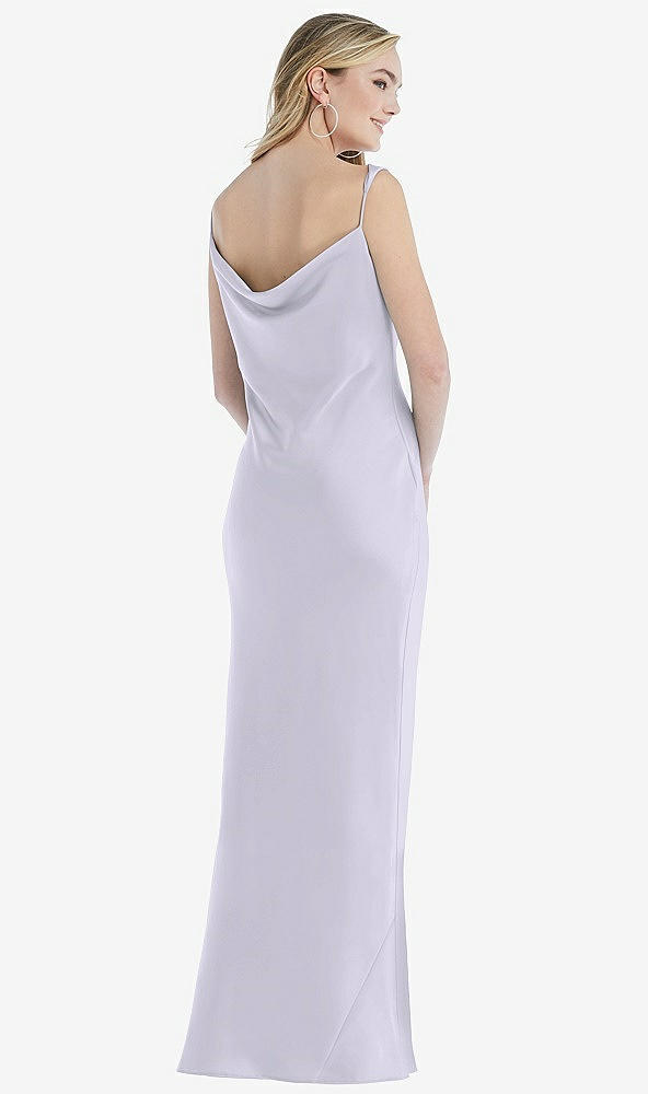 Back View - Silver Dove Asymmetrical One-Shoulder Cowl Maxi Slip Dress
