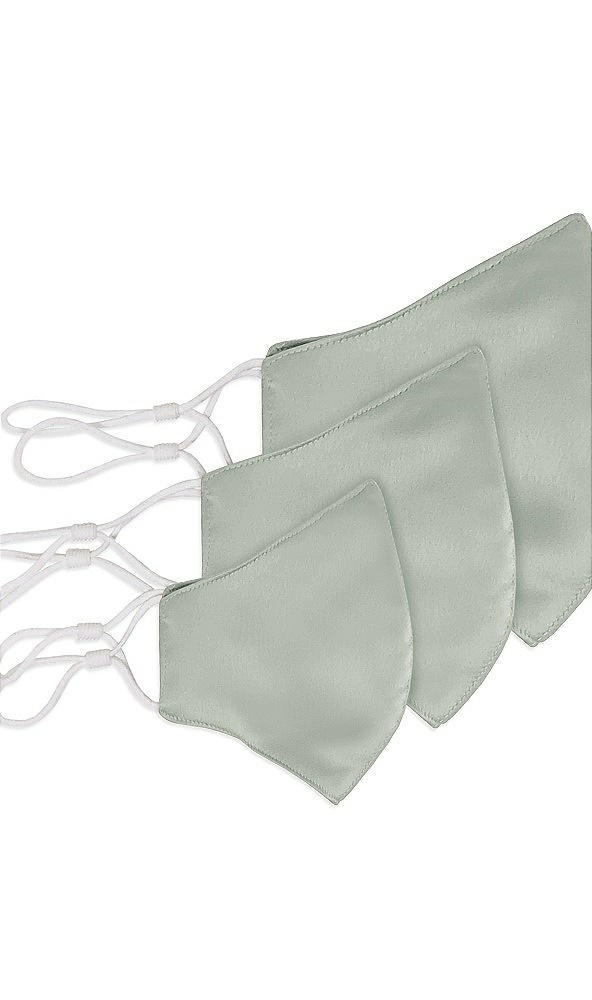 Back View - Willow Green Lux Charmeuse Reusable Face Mask
