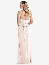 Alt View 7 Thumbnail - Blush Empire Waist Shirred Skirt Convertible Sash Tie Maxi Dress