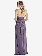 Alt View 7 Thumbnail - Lavender Empire Waist Shirred Skirt Convertible Sash Tie Maxi Dress