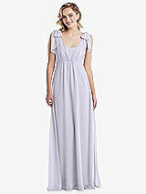 Front View Thumbnail - Silver Dove Empire Waist Shirred Skirt Convertible Sash Tie Maxi Dress