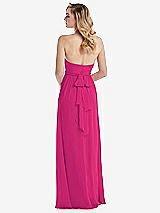 Alt View 7 Thumbnail - Think Pink Empire Waist Shirred Skirt Convertible Sash Tie Maxi Dress