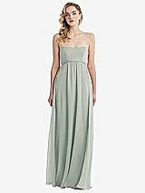 Alt View 6 Thumbnail - Willow Green Empire Waist Shirred Skirt Convertible Sash Tie Maxi Dress