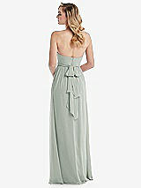 Alt View 7 Thumbnail - Willow Green Empire Waist Shirred Skirt Convertible Sash Tie Maxi Dress
