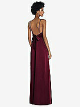 Front View Thumbnail - Cabernet High-Neck Low Tie-Back Maxi Dress with Adjustable Straps