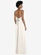 Front View Thumbnail - Ivory High-Neck Low Tie-Back Maxi Dress with Adjustable Straps
