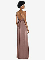 Front View Thumbnail - Sienna High-Neck Low Tie-Back Maxi Dress with Adjustable Straps