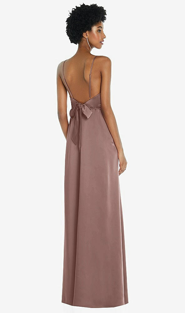Front View - Sienna High-Neck Low Tie-Back Maxi Dress with Adjustable Straps