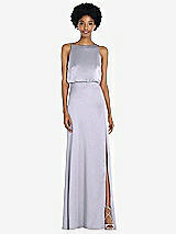 Rear View Thumbnail - Silver Dove High-Neck Low Tie-Back Maxi Dress with Adjustable Straps