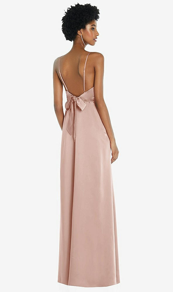 Front View - Toasted Sugar High-Neck Low Tie-Back Maxi Dress with Adjustable Straps