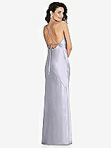 Rear View Thumbnail - Silver Dove V-Neck Convertible Strap Bias Slip Dress with Front Slit