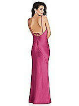 Alt View 1 Thumbnail - Tea Rose V-Neck Convertible Strap Bias Slip Dress with Front Slit