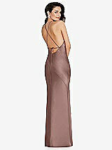 Rear View Thumbnail - Sienna Halter Convertible Strap Bias Slip Dress With Front Slit