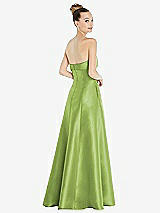 Rear View Thumbnail - Mojito Bow Cuff Strapless Satin Ball Gown with Pockets