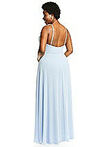 Alt View 3 Thumbnail - French Blue Diamond Halter Maxi Dress with Adjustable Straps