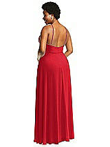 Alt View 3 Thumbnail - Parisian Red Diamond Halter Maxi Dress with Adjustable Straps