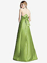 Front View Thumbnail - Mojito Strapless A-line Satin Gown with Modern Bow Detail