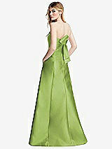 Side View Thumbnail - Mojito Strapless A-line Satin Gown with Modern Bow Detail
