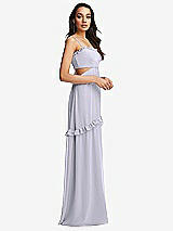 Side View Thumbnail - Silver Dove Ruffle-Trimmed Cutout Tie-Back Maxi Dress with Tiered Skirt