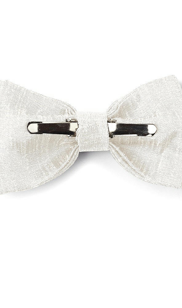 Back View - Ivory Dupioni Boy's Clip Bow Tie by After Six