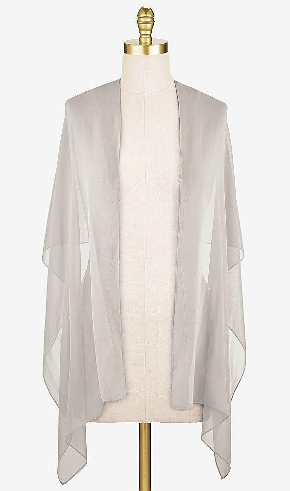 Front View - Oyster Lux Chiffon Stole
