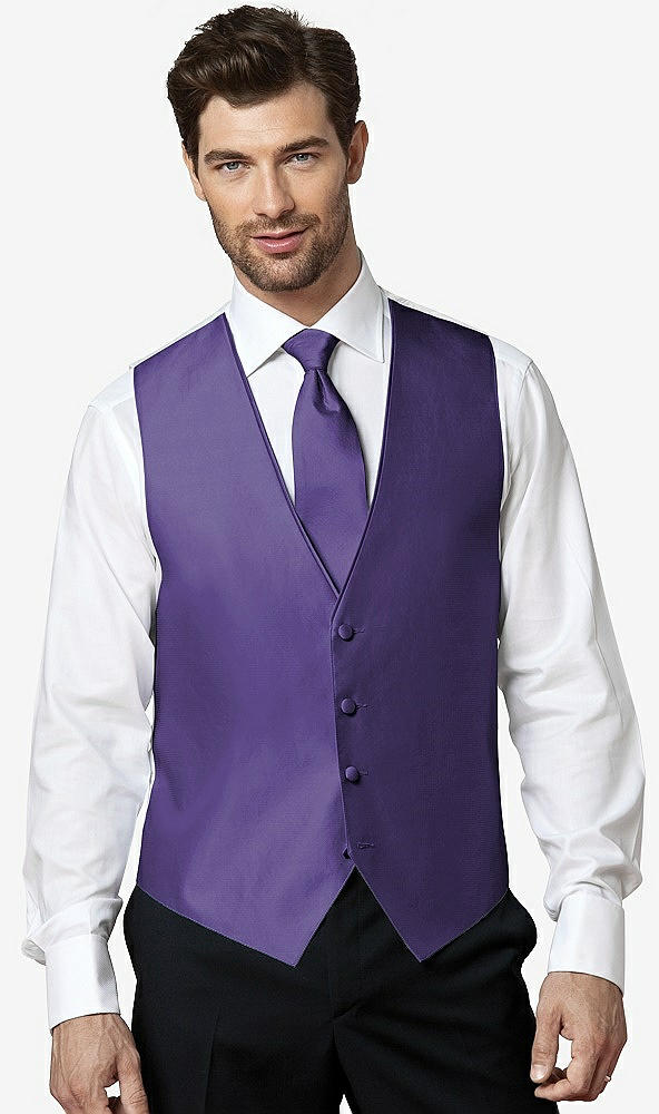 Front View - Regalia - PANTONE Ultra Violet Aries Slider Ties by After Six