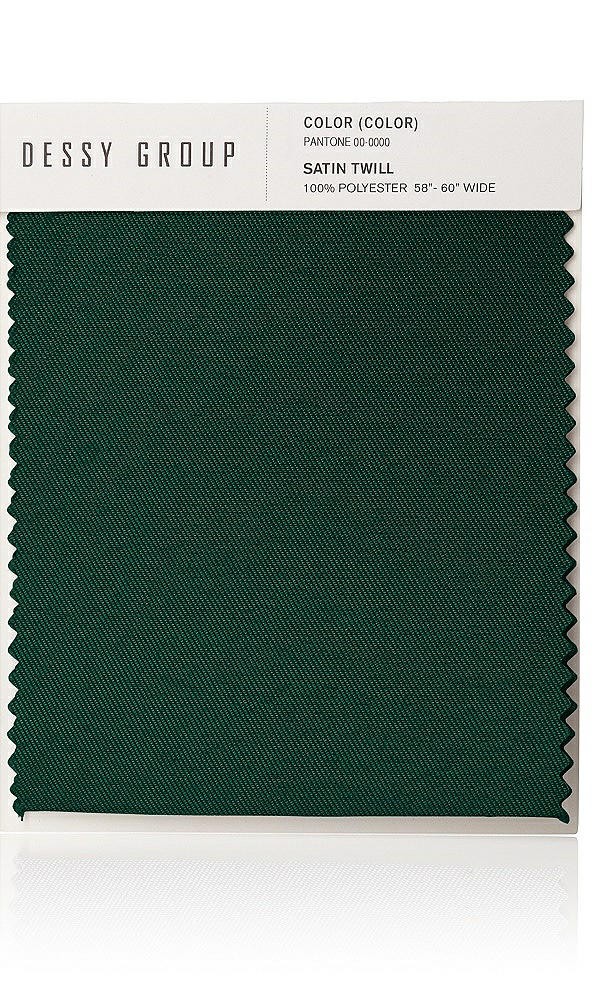 Front View - Hunter Green Satin Twill Swatch