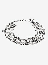 Front View Thumbnail - Clear Three Row Floating CZ Bracelet