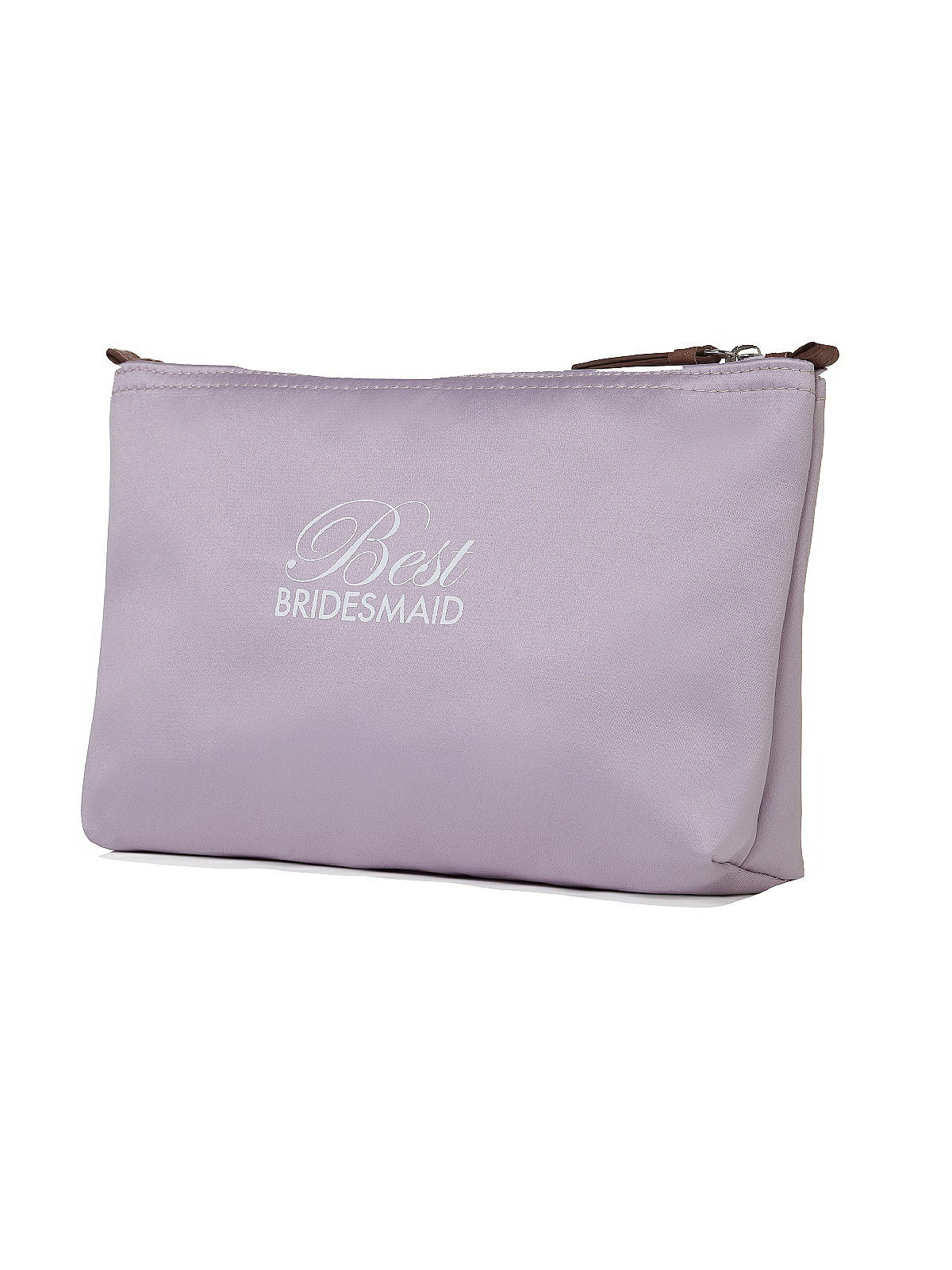 Best Bridesmaid Satin Cosmetics Bag In Suede Rose | The Dessy Group