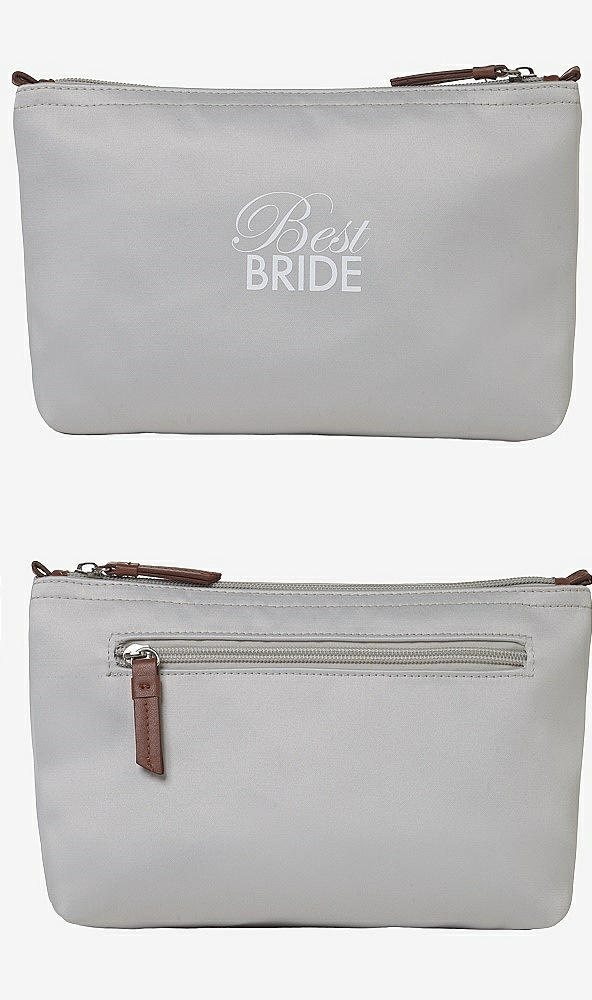 Back View - Oyster Best Bride Cosmetic Bag