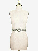 Rear View Thumbnail - Ivory Bridget - Flower Spray Bridal Sash