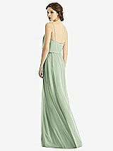 Rear View Thumbnail - Celadon V-Neck Blouson Bodice Chiffon Maxi Dress