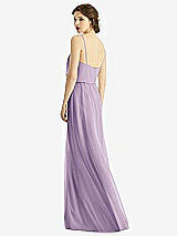Rear View Thumbnail - Pale Purple V-Neck Blouson Bodice Chiffon Maxi Dress