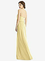 Rear View Thumbnail - Pale Yellow V-Neck Blouson Bodice Chiffon Maxi Dress