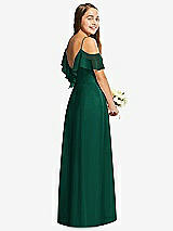 Rear View Thumbnail - Hunter Green Dessy Collection Junior Bridesmaid Dress JR548