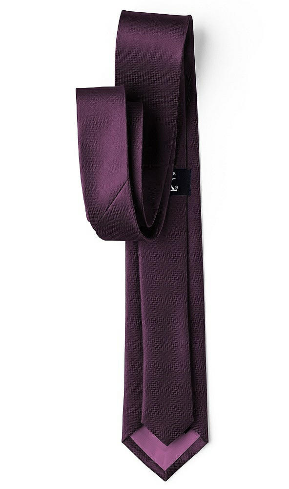 Back View - Aubergine Yarn-Dyed Modern Tie by After Six