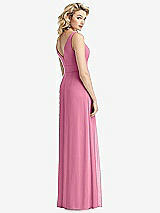 Rear View Thumbnail - Orchid Pink Sleeveless Pleated Skirt Maxi Dress with Pockets