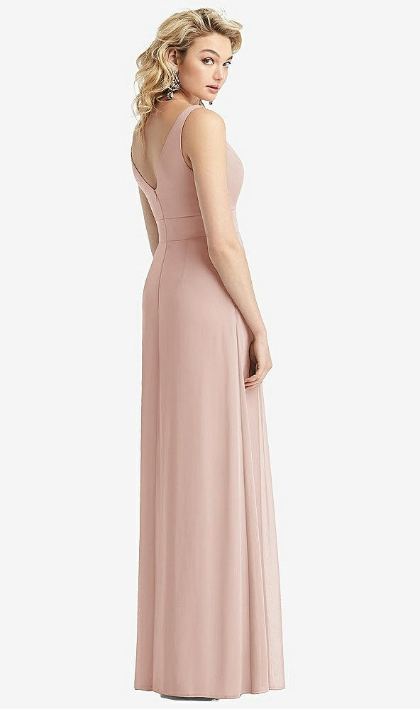 Back View - Toasted Sugar Sleeveless Pleated Skirt Maxi Dress with Pockets