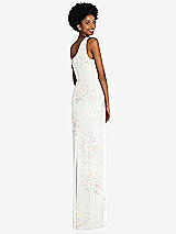 Rear View Thumbnail - Spring Fling One-Shoulder Chiffon Trumpet Gown