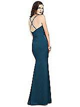 Alt View 3 Thumbnail - Atlantic Blue Cowl-Neck Criss Cross Back Slip Dress