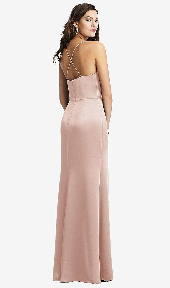 Back View - Toasted Sugar Cowl-Neck Criss Cross Back Slip Dress