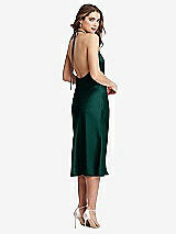 Rear View Thumbnail - Evergreen Cowl-Neck Convertible Midi Slip Dress - Piper
