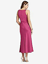 Rear View Thumbnail - Tea Rose Cowl-Neck Midi Tank Dress - Esme